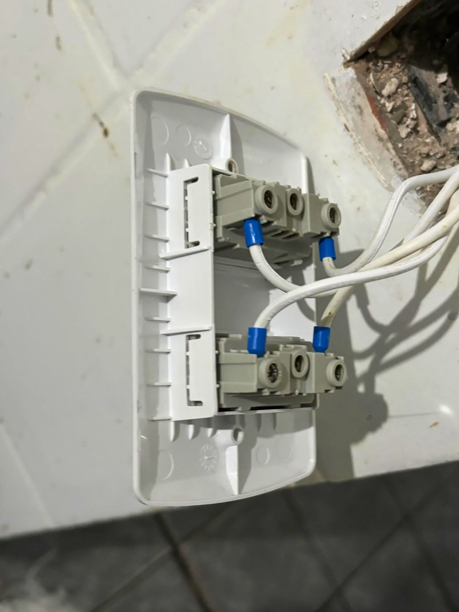 Quadro de distribuição após a substituição